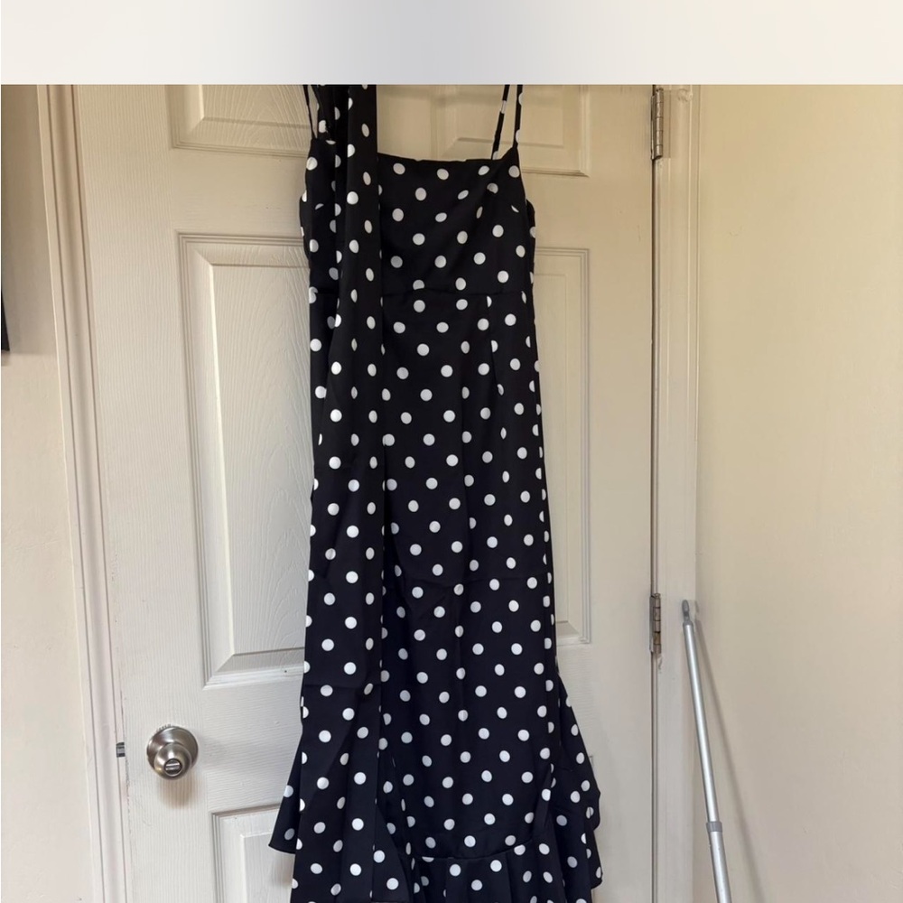 Polka Dot Black and White Dress